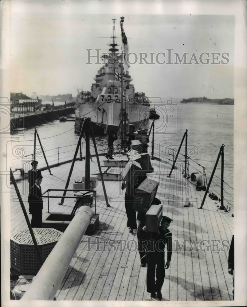 1948 Press Photo Cruiser Liverpool at Portsmouth England - Historic Images