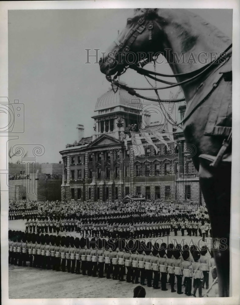 1953 Press Photo London Trooping of the Color at Horse Guards Parade - Historic Images