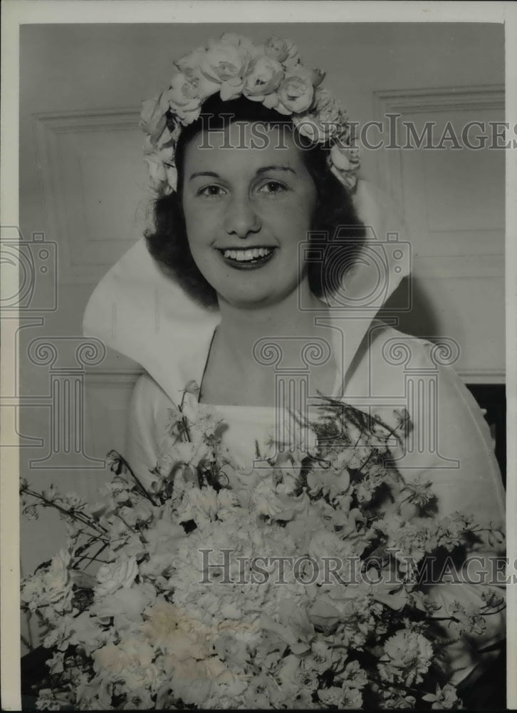 1939 Press Photo Peg Wagner, elected Queen of May of the Northwestern University - Historic Images