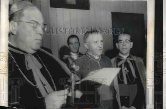 1959 Press Photo Rome Italy Bishop Martin O;Connor, Archbishop A Muench - Historic Images