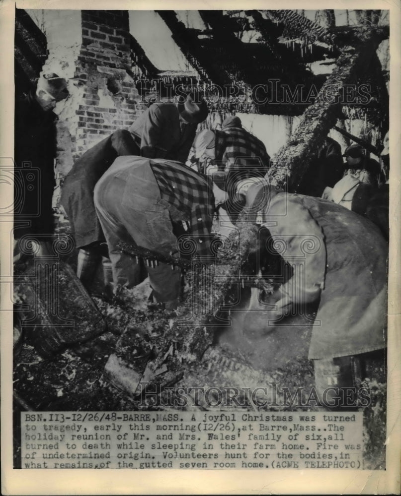 1949 Press Photo Christmas turned to tragedy on Fules Family - Historic Images