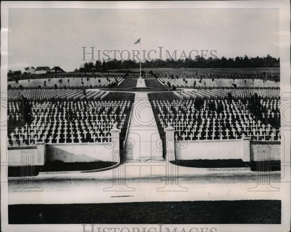 1952 Press Photo American Cemetery at Oise-Aisne Serings et Nesles in France - Historic Images