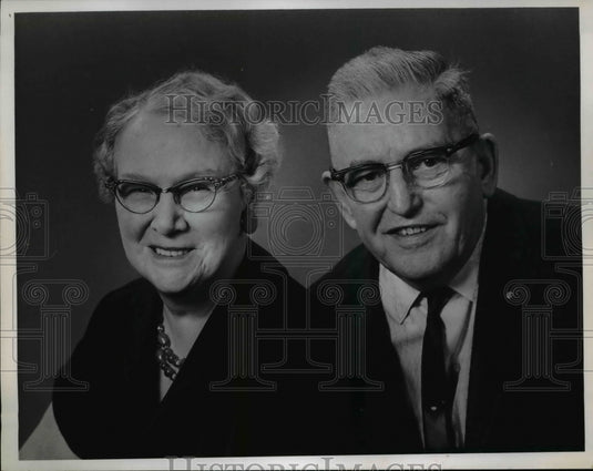 1967 Press Photo George Ott & Wife Celebrate Golden 50th Wedding Anniversary - Historic Images