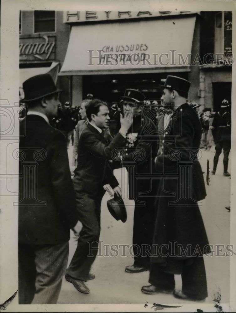 1936 Press Photo French Faccist movement protest on Bastille day - Historic Images