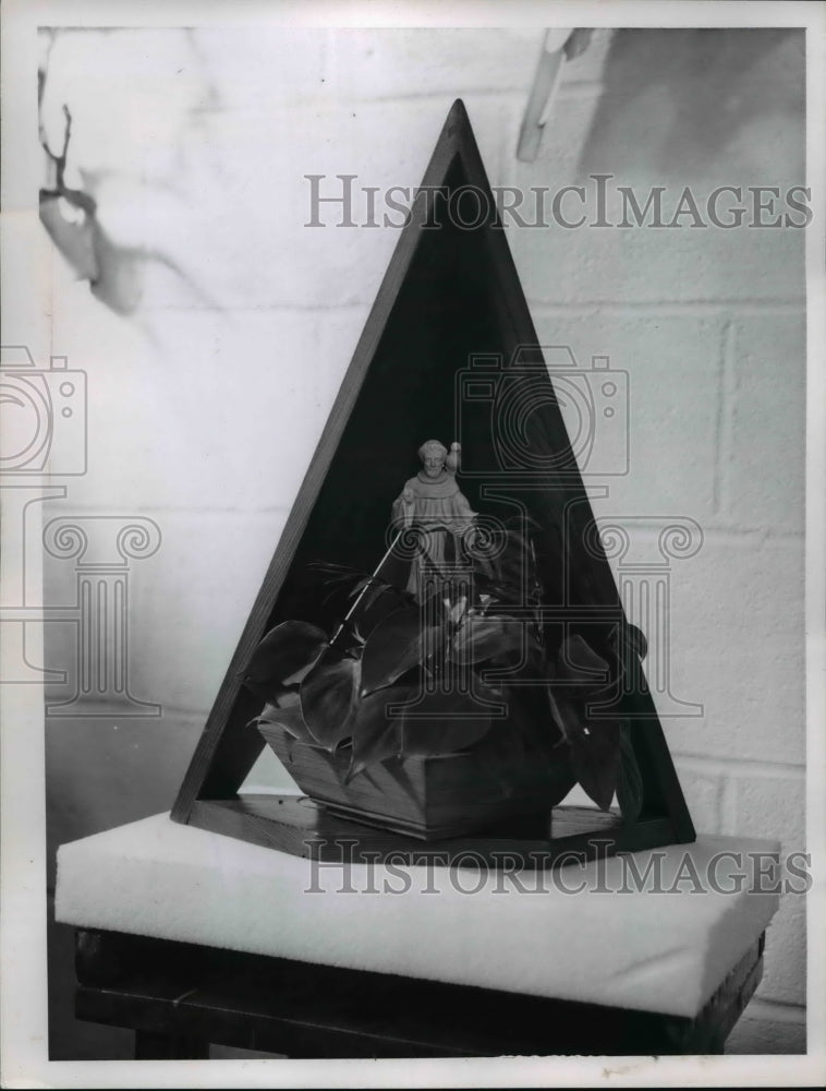 1958 Press Photo St. Francis Shrine Planter - Historic Images