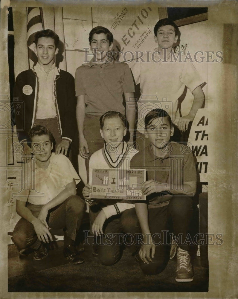 1968 Press Photo Election candidates, Nick Lecate, Terry Kotalik, mark Stoessner - Historic Images