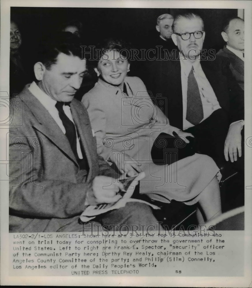 1952 Press Photo Three of the Communists who are going on trial - Historic Images