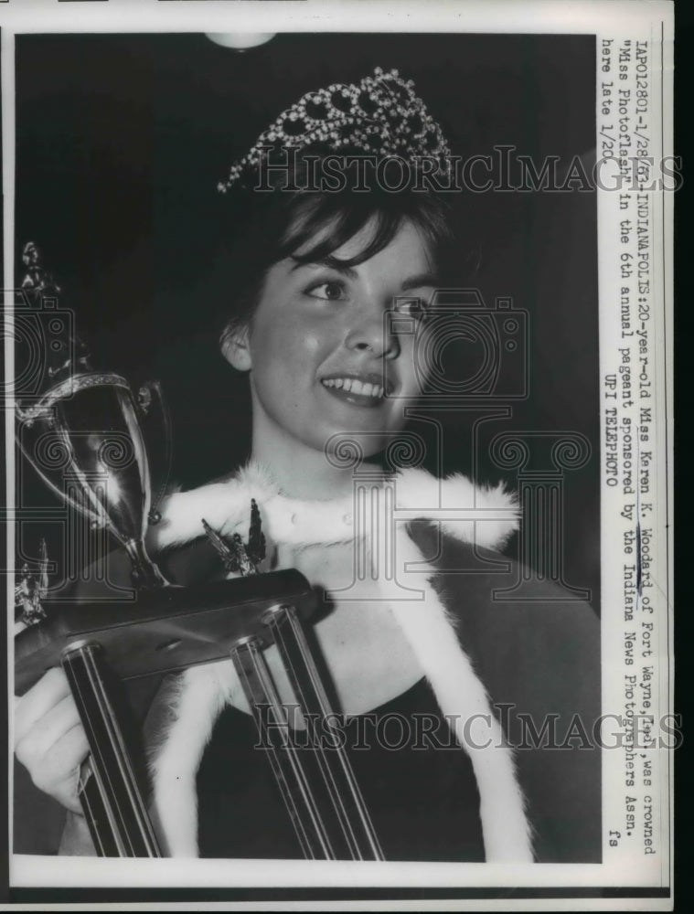 1963 Miss Karen Woodard of Fort Wayne was crowed Miss Photoflash-Historic Images