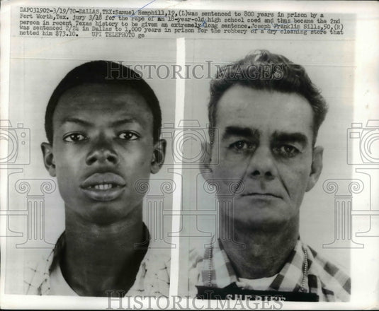 1970 Press Photo Samuel Hemphill, 19 (L) and Franklin Sills, 50 (R) - Historic Images