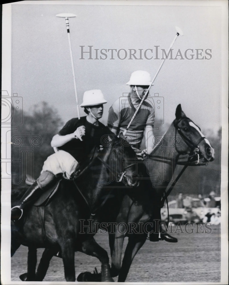 1968 Press Photo Prince Charles in Polo Game at Windsor Park - Historic Images