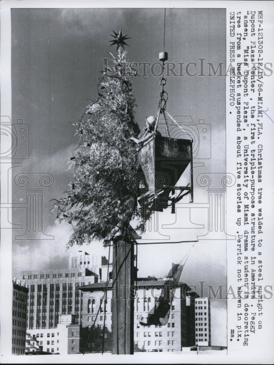 1956 Press Photo Dupont Plaza Center, the first triple-purpose structure in - Historic Images