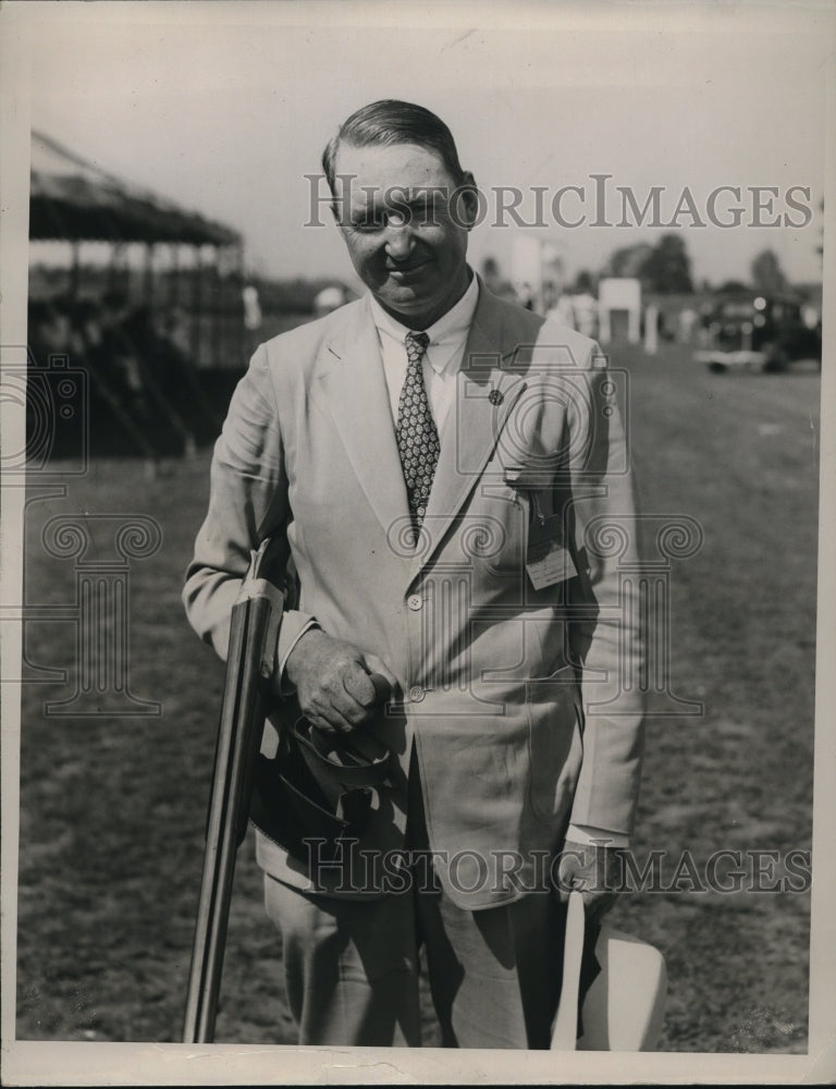 1935 Press Photo Major J.W. Hession, New Haven Connecticut - Historic Images