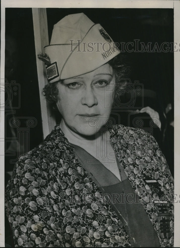 1935 Press Photo Julia Wheelock, delegate from Italy at the American Legion - Historic Images