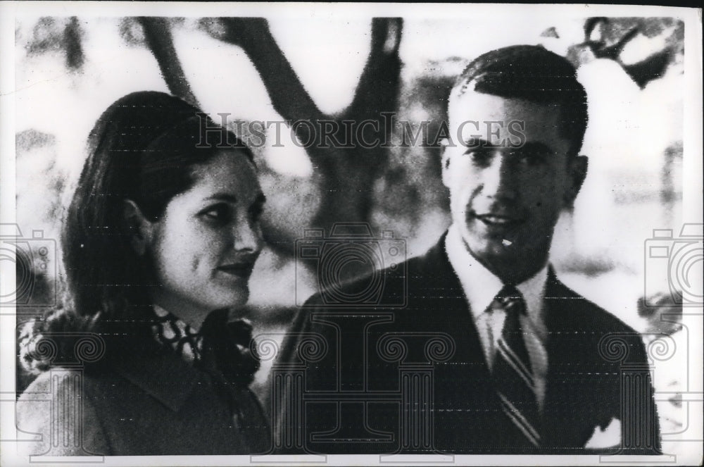 1968 Press Photo Bangkok China Lynda Bird Robb &amp; husband Maj Charles Robb - Historic Images