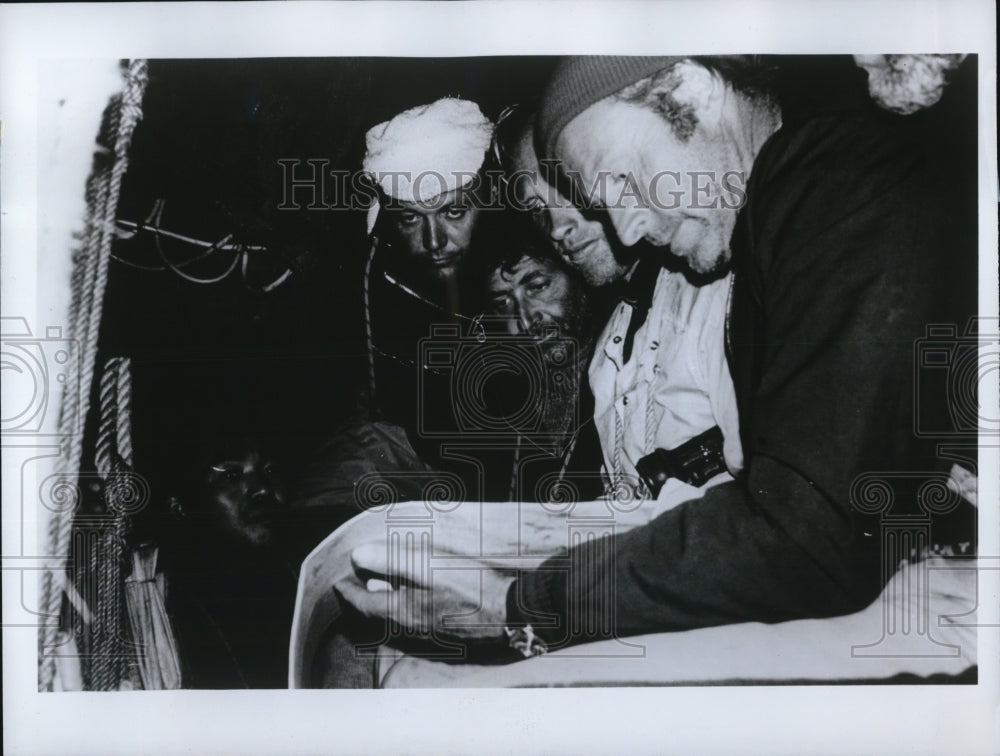 1970 Press Photo Kei Ohara, Senkevich, Santiago Genovese, Baker &amp; Thor Heyerdahl - Historic Images
