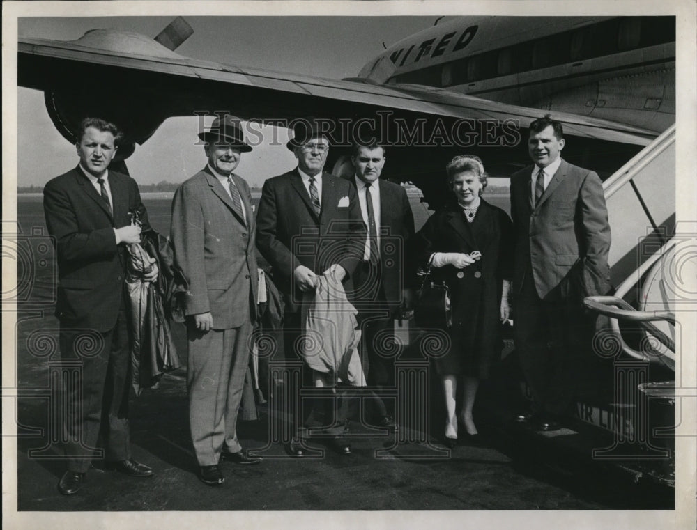 1962 Press Photo Councilmen off to Toledo Edmund Turk, James Dempsey, Richard - Historic Images