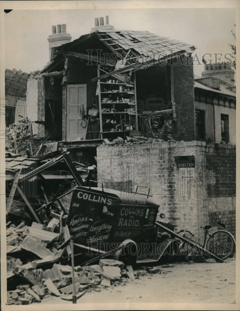 1940 Damage House after German Bombing-Historic Images