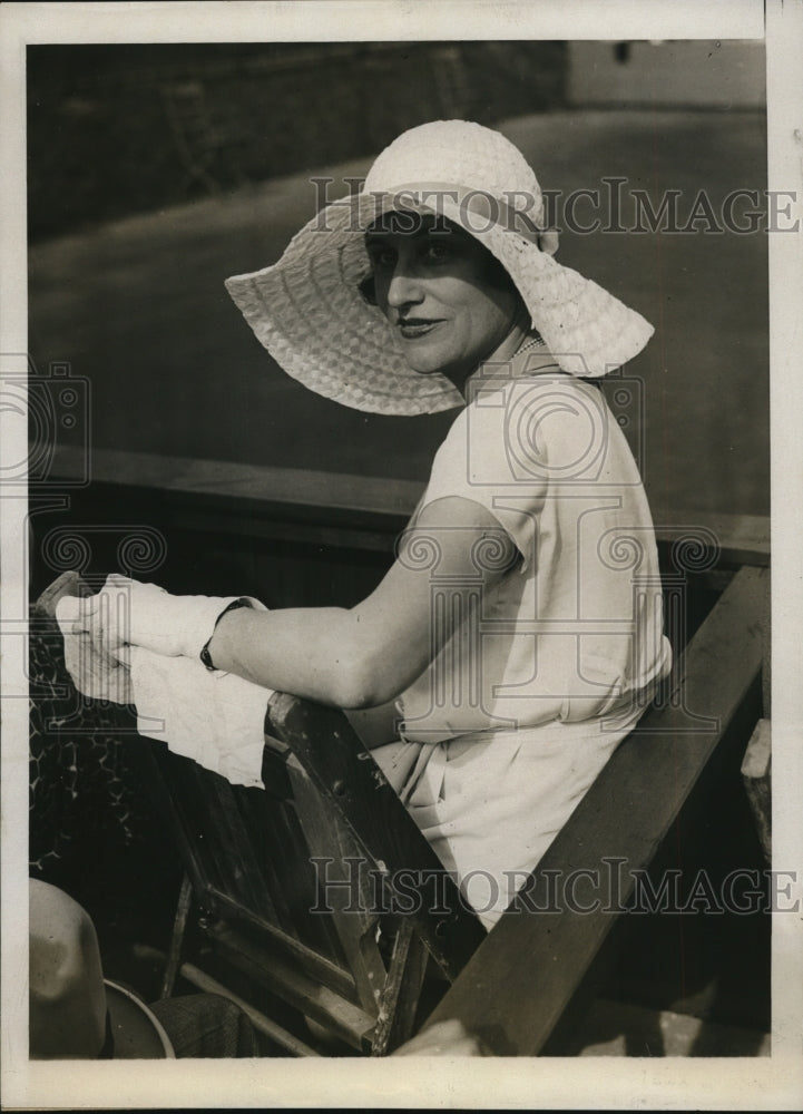 1931 Press Photo Frances Whitten Washington Society Women Tennis Chevy Chase MD - Historic Images