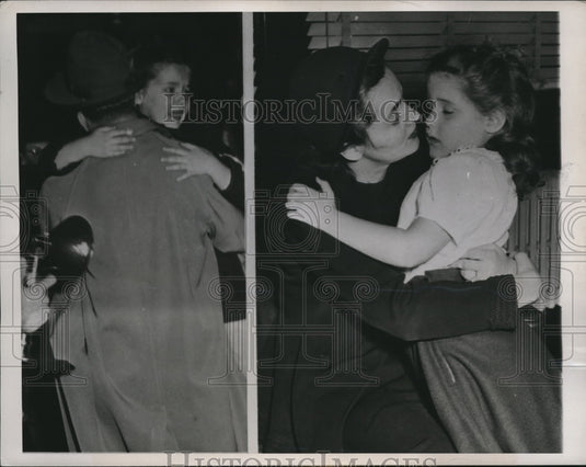 1949 Press Photo Mr. & Mrs. Robert Olson on Child's Custody - Historic Images