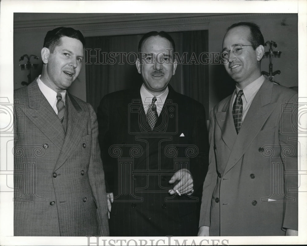 1941 Press Photo D. McLaughlin, P. Besseya, &amp; C.E. Green at convention - Historic Images