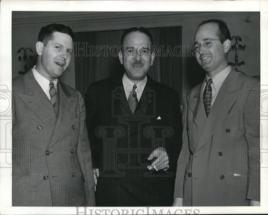 1941 Press Photo D. McLaughlin, P. Besseya, & C.E. Green at convention - Historic Images