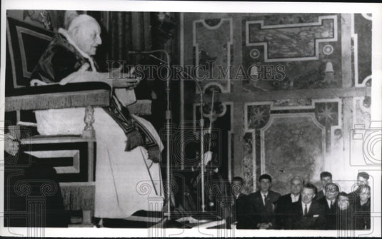 1962 Press Photo Pope First Public Appearance at Vatican's Clementine Hall - Historic Images