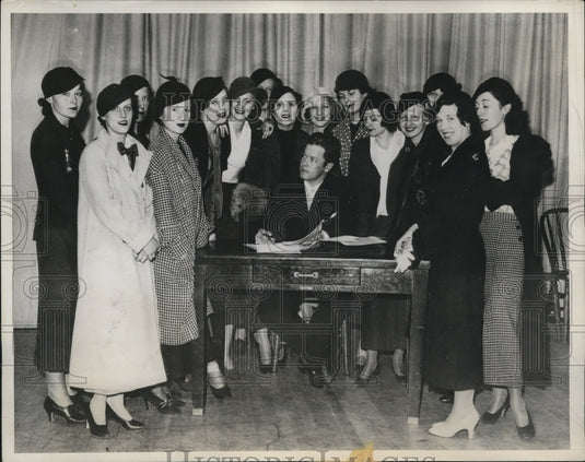 1933 James O'Gara, appointed guardian for these young dancers-Historic Images