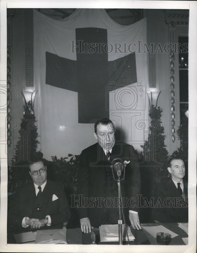 1945 Press Photo Basil O&#39;Connor, Chairman of League of International Red Cross - Historic Images