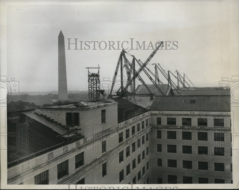 1933 Press Photo Government Building in Washington D.C. under construction - Historic Images