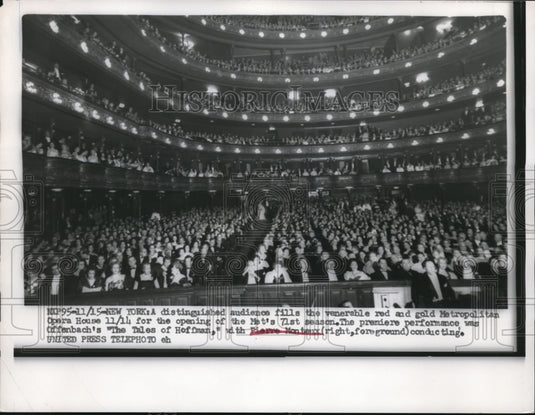 1955 Press Photo Offenbach's The Tales of Hoffman with Pierre Montery conducting - Historic Images