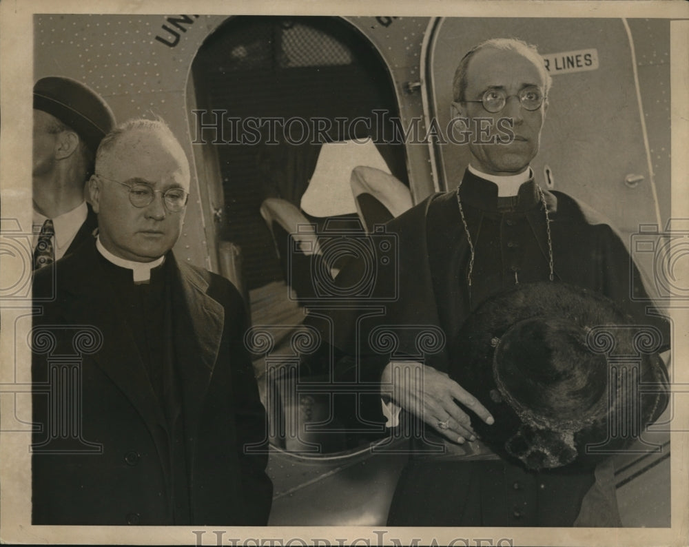 1939 Press Photo Bishop Francis Spellman with Cardinal Pacelli - Historic Images