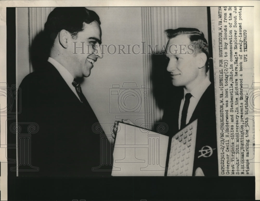 1960 Press Photo Gov.Cecil H.Underwoos at commemoration of Boy scout 50th Anniv. - Historic Images