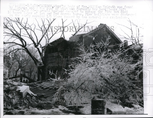 1958 Press Photo Mrs. William McGrath was found dead after the fire - Historic Images