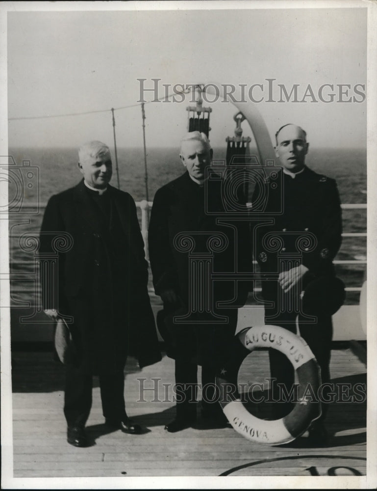 1933 Press Photo Patrick Cardinal Hayes Archbishop of New York see aboard the - Historic Images