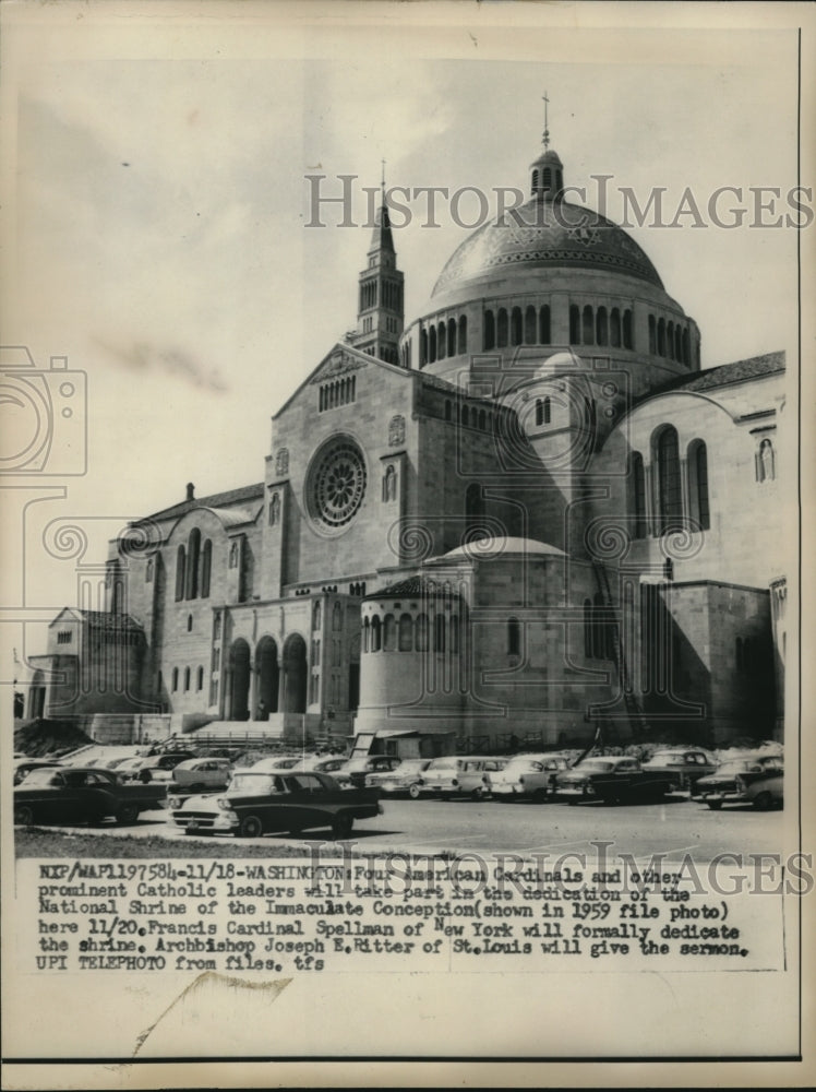 1959 Press Photo Wash DC National Shrine of Immaculate Conception - Historic Images