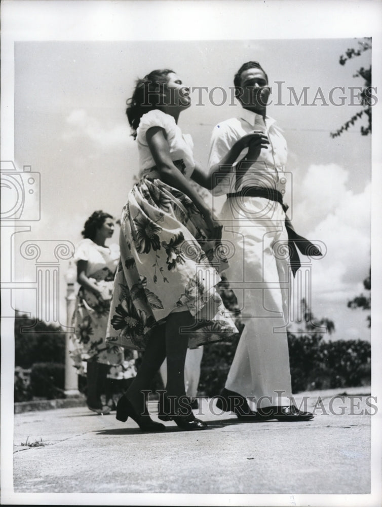 1955 Press Photo American High Schools Merengue Dancers - Historic Images