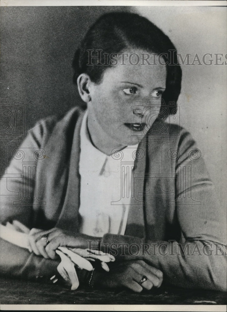 1933 Press Photo Marie Luizer Von Rintelen,Captain Franz Von Rintelen&#39;s Daughter - Historic Images