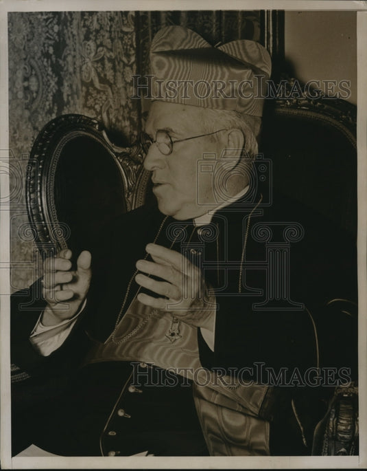 1938 Press Photo Cardinal P. Hayes at St. Patrick's Cathedral. - Historic Images