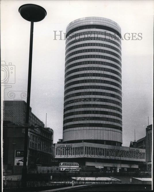 1966 Press Photo Rotunda Building in Birmingham, England - Historic Images