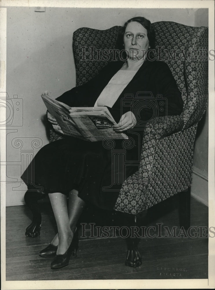 1931 Press Photo Mrs. Laura Mitchell, who posed as an Immigration Official - Historic Images