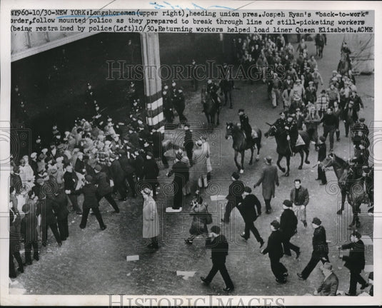 1951 Longshoreman heeding union Pres. Jospeh Ryan back to work order-Historic Images