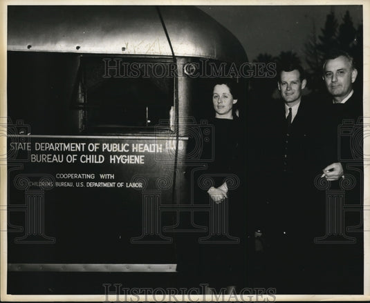 1938 Press Photo A. Watson, Dr. S.F. Farmsworth, & Dr. O. Mills of health school - Historic Images