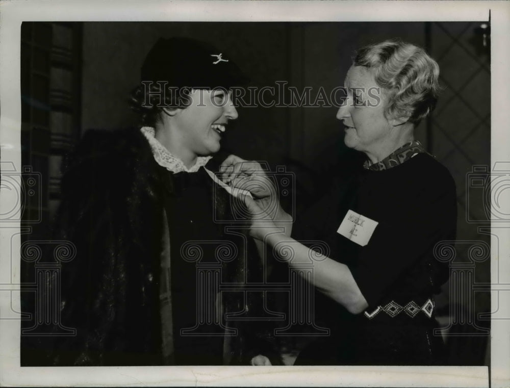 1937 Press Photo Theodora Kyles &amp; Mrs John Murdock 75th Club in DC - Historic Images