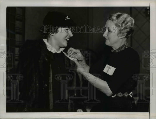 1937 Press Photo Theodora Kyles & Mrs John Murdock 75th Club in DC - Historic Images