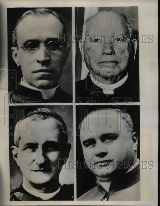 1939 Press Photo Cardinals Pacelli OConnell Granito Di Belmonte & C Dominioni - Historic Images