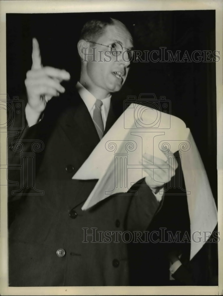 1939 Press Photo John Gall Counsel National Association Of Manufacturers - Historic Images