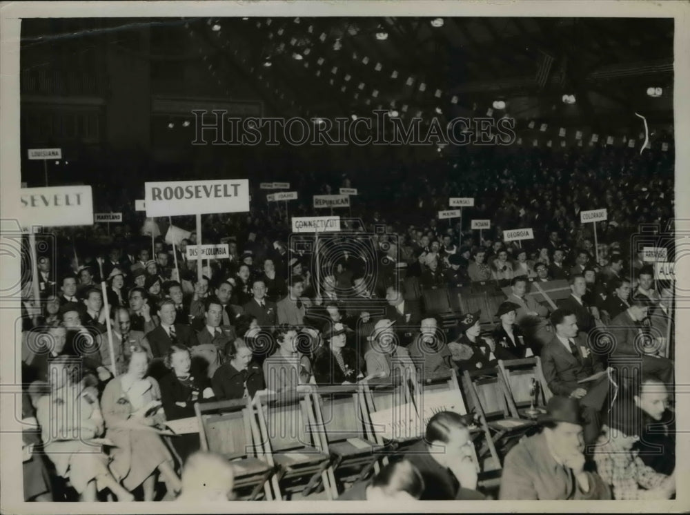 1936 Press Photo National Convention in Patten Gyn at Northwestern University - Historic Images