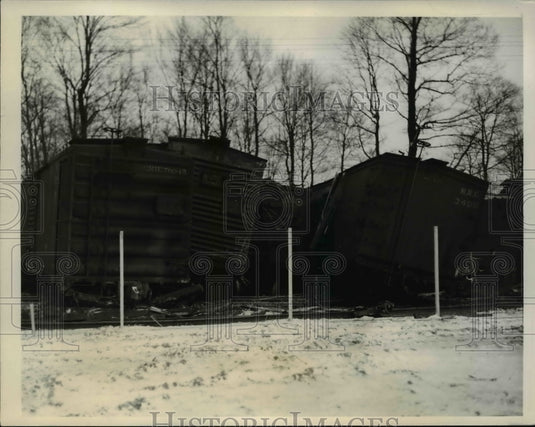 1941 Wreckage of the Erie Passenger freight collision near Windham-Historic Images