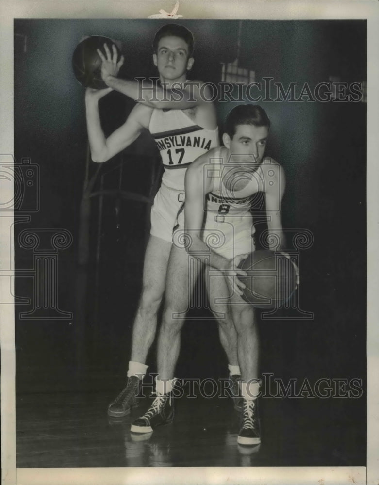 1941 Press Photo Bruce Wright and Bernard Schreiber of Univ.of Pennsylvania- Historic Images