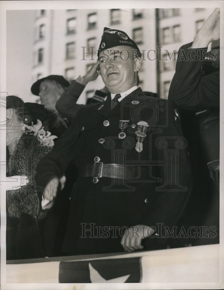 1937 Press Photo National Commander Harry Colmery at the American Legion Parade- Historic Images